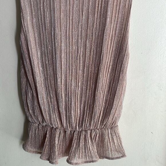 Anine Bing Draped Top Metallic Rose - Picture 11 of 15